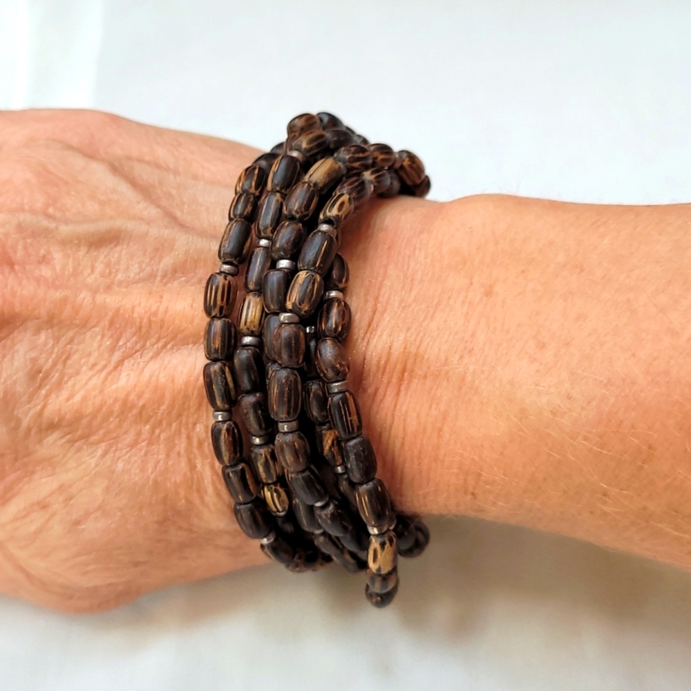 Silpada Designs palmwood beads necklace and bracelet set - Picture 5 of 5
